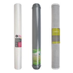 Açık Kasa 20" Spun + Blok + Gac Su Arıtma Filtre Seti